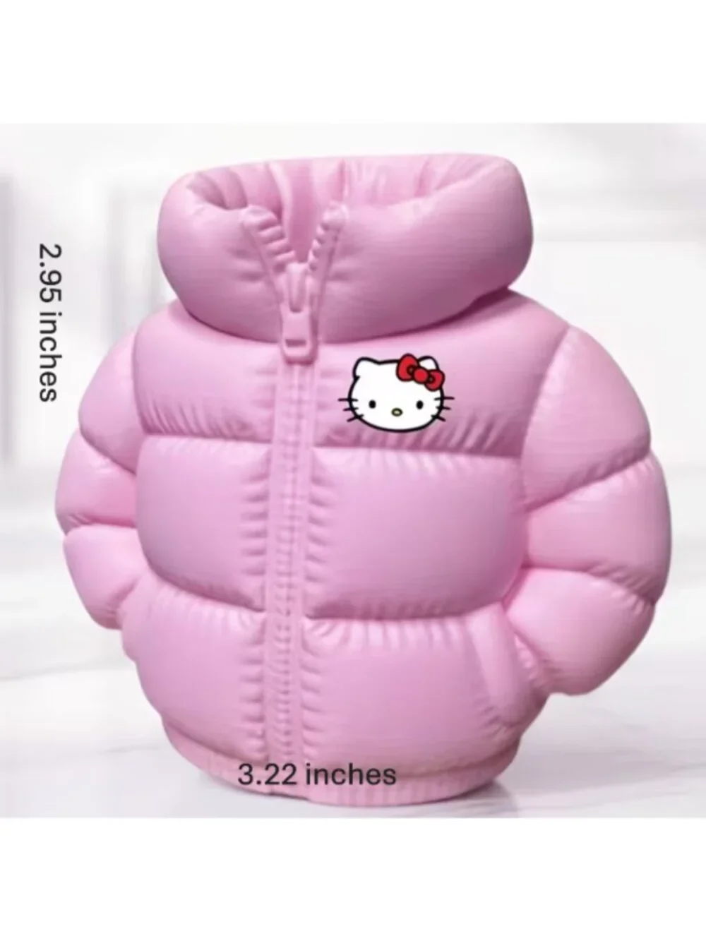 Hello Kitty Puffer Jacket Pencil Holder Desk Organizer Cute Pen Cup Storage